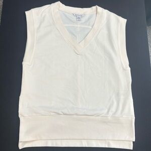 Athleta V-neck vest ivory like new